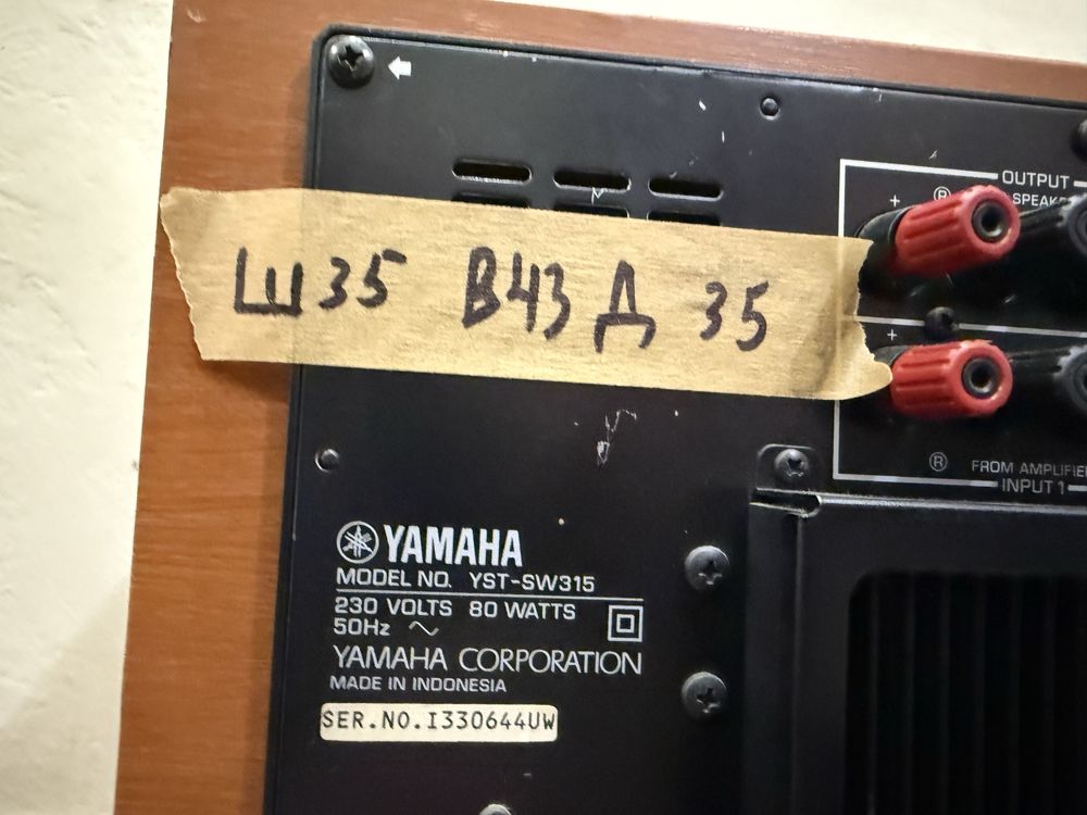Yamaha YST-SW315 10” Subwoofer
