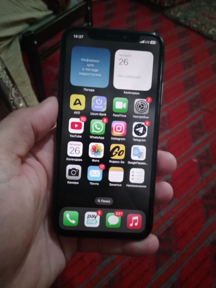 Iphone xs feys ishlamidi tiniq holati