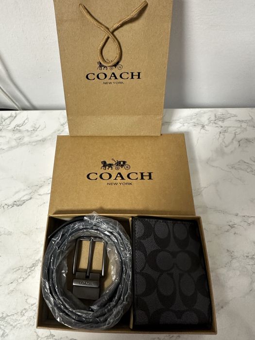 Set Coach 2 în 1 – curea și portofel