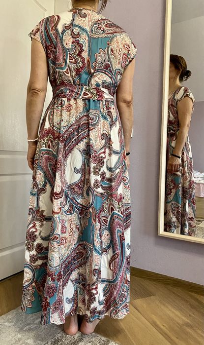 Лятна рокля Дамска рокля Дълга дамска рокля Пъстра дамска рокля