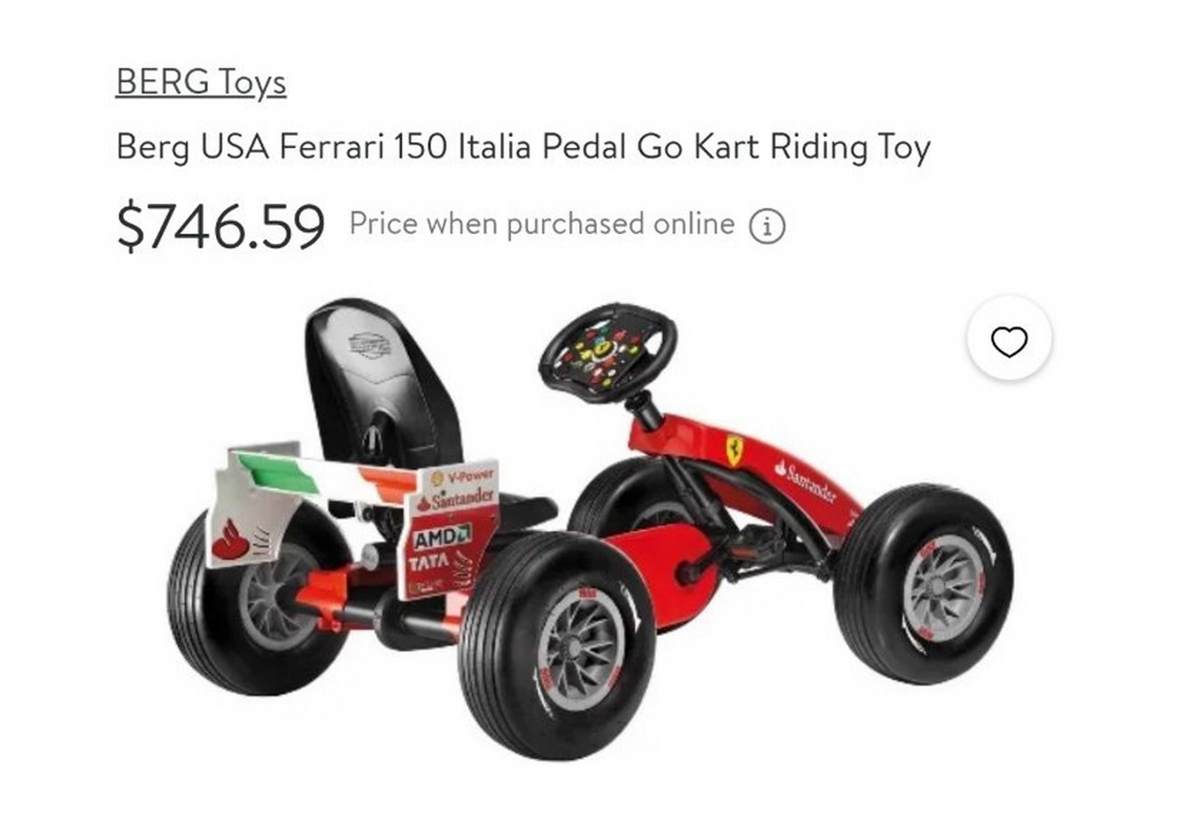 Cart (kart) cu pedale pentru copii BERG Ferrari F1 150 Italia - roșu