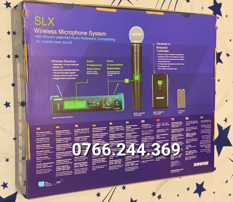 Microfon SHURE BETA 58 A wireless slx 2  slx 4 NOU SIGILAT Profesional
