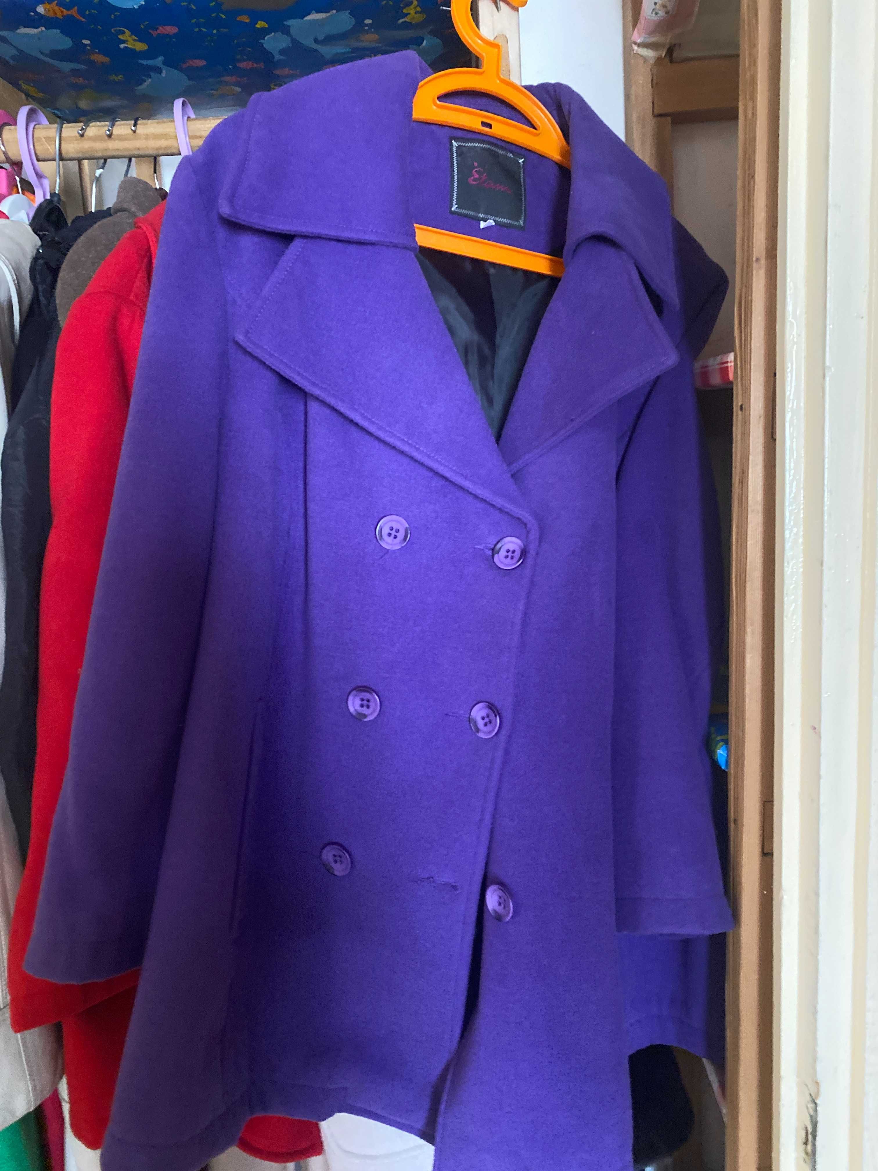 Vand palton dama, modern, albastru, marca Etam, marime 52 (L-XL-XXL)