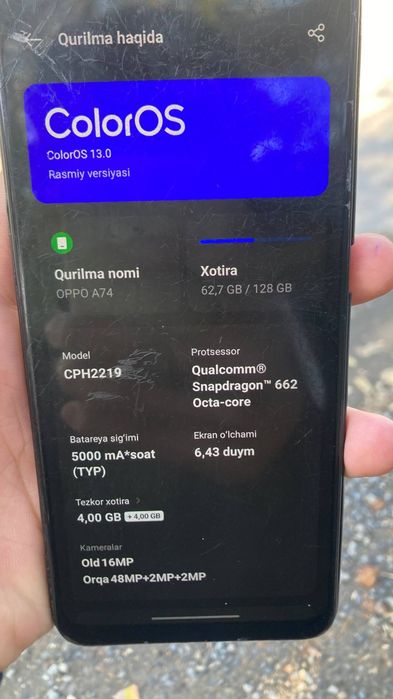 Oppo a74 karobka bor