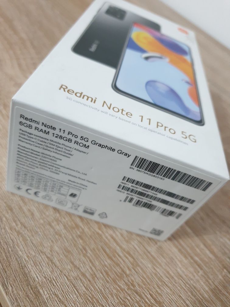 Xiaomi Note 11 Pro 5G 128/6Gb Graphite Gray ca nou÷ husă