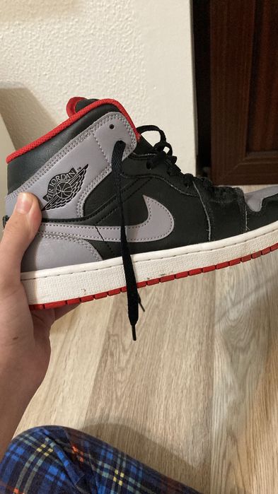 Air Jordan black and fire red