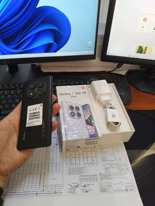 Redmi note 14pro 12/256gb(2025)3 kunlik ideal zur aybi yuq tozza tele