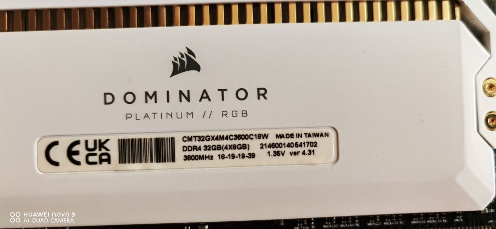 Corsair dominator platinum rgb 32gb.