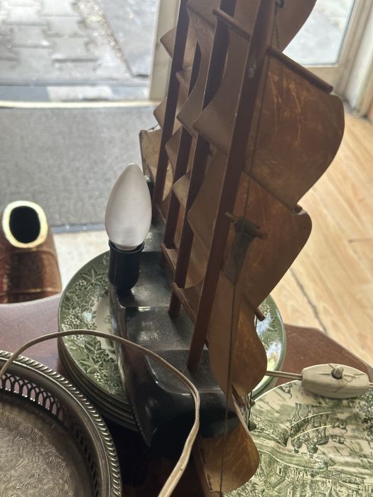 стар дървен кораб нощна лампа