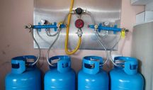 Kit complet 4 butelii GPL 80L si centralina, pt racordare la centrala