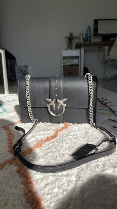 Geanta de piele Pinko Love Classic