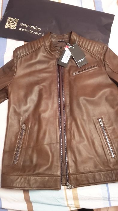 Мъжко кожено яке размер 52