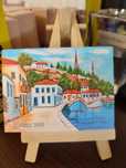 Mini tablou pictat manual