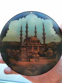 Istanbul Suvenir din bronz - Moschee sub cerul albastru.