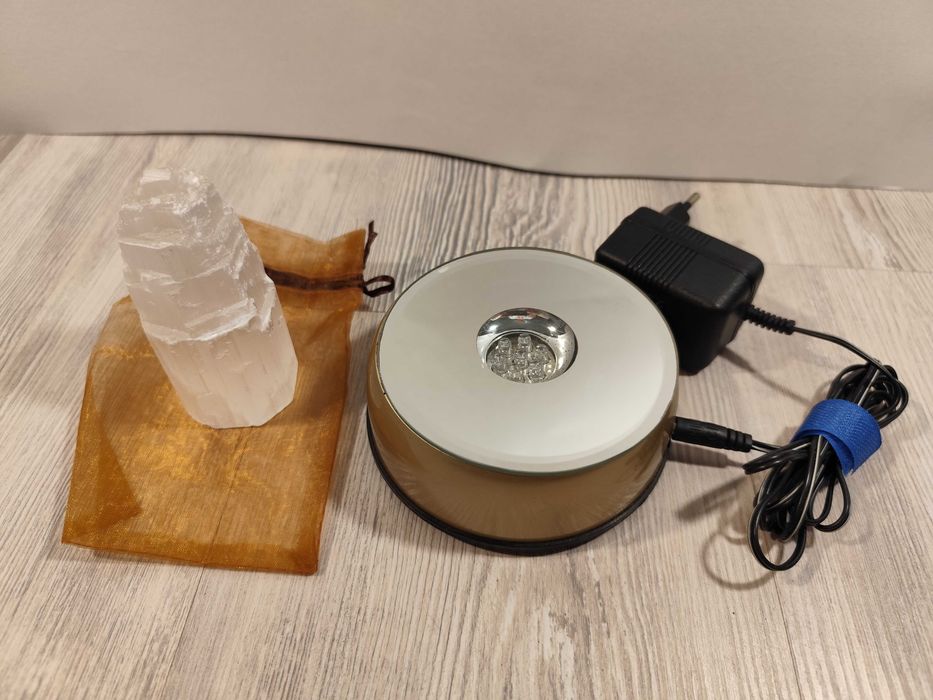 Disc masa rotativa electri cu LED cu motoras cu piatra cristal