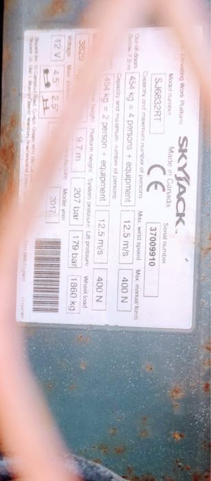 Nacela sky jack sj6832rt anul 2017