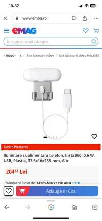 Iluminare suplimentara insta 360