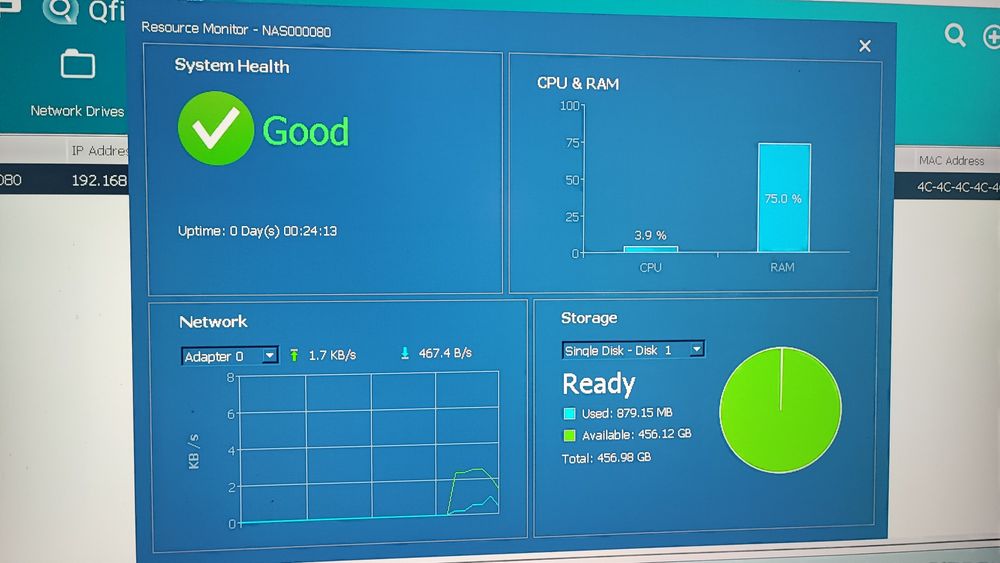 Nas QNAP TS-112  +HDD