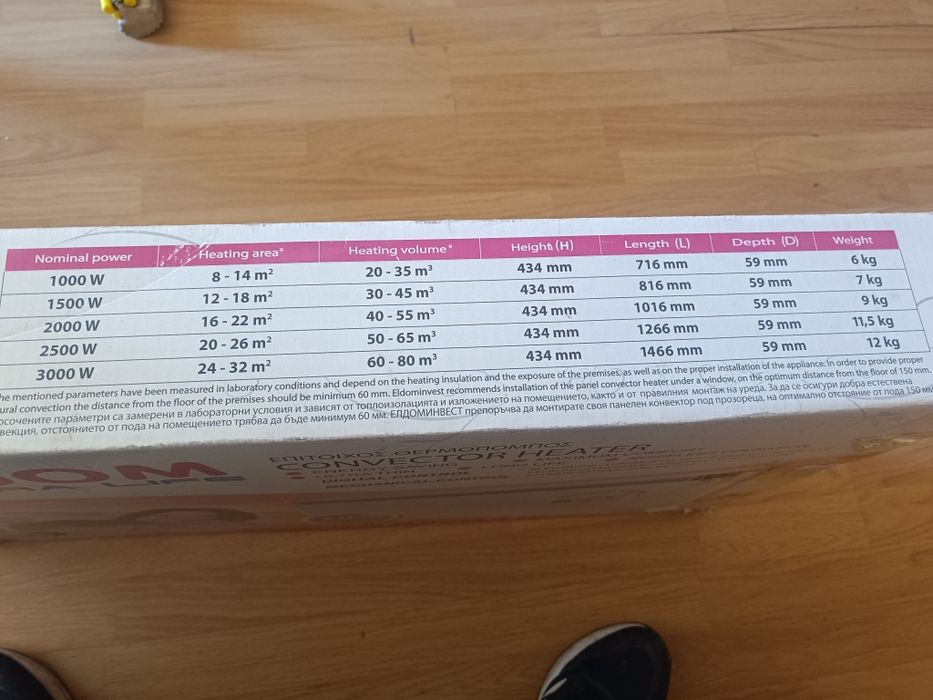 Конвекторна печка Елдом