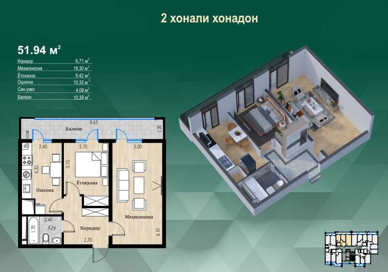 Яшнободда арзон 2 хонали уй! Бошланғич нархи 150 млн сўмдан!" (Б,Г)