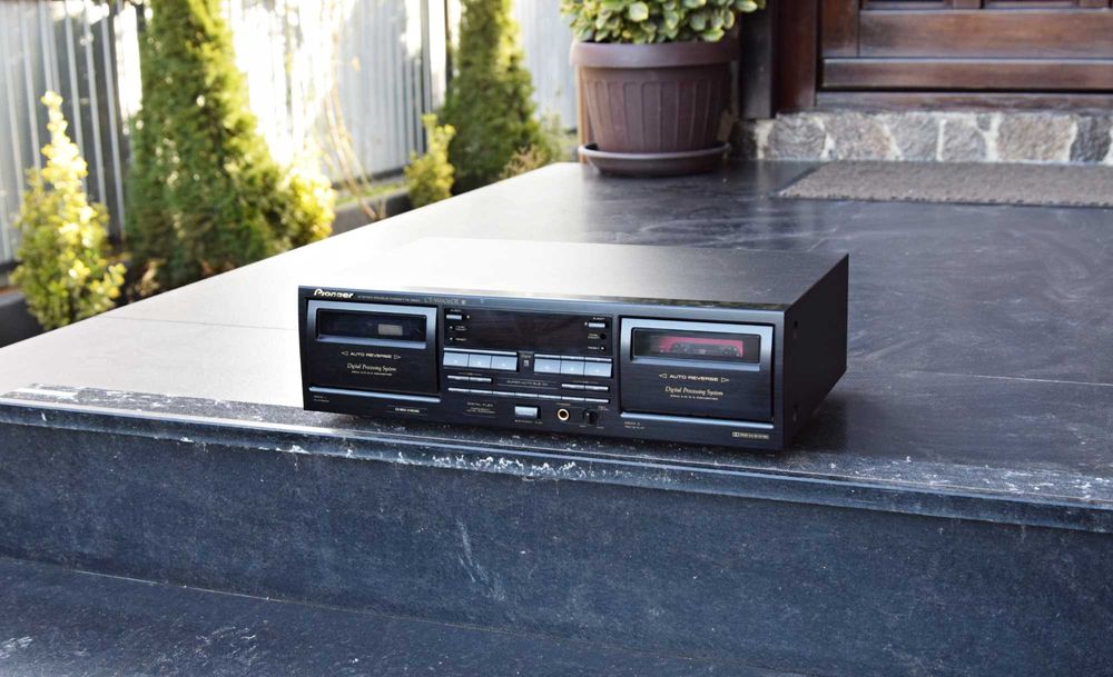 Deck Pioneer CT-W606DR, dublu deck, casetofon