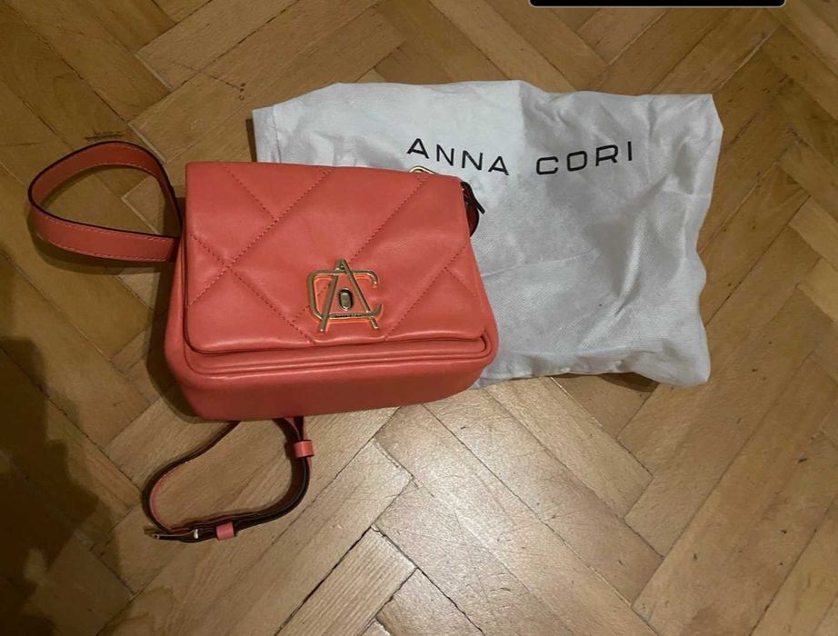 Geanta piele Anna Cori, model Dyna Nappa