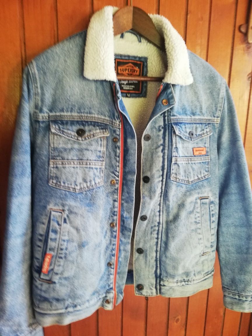 Geaca Superdry M cu blana denim bărbați