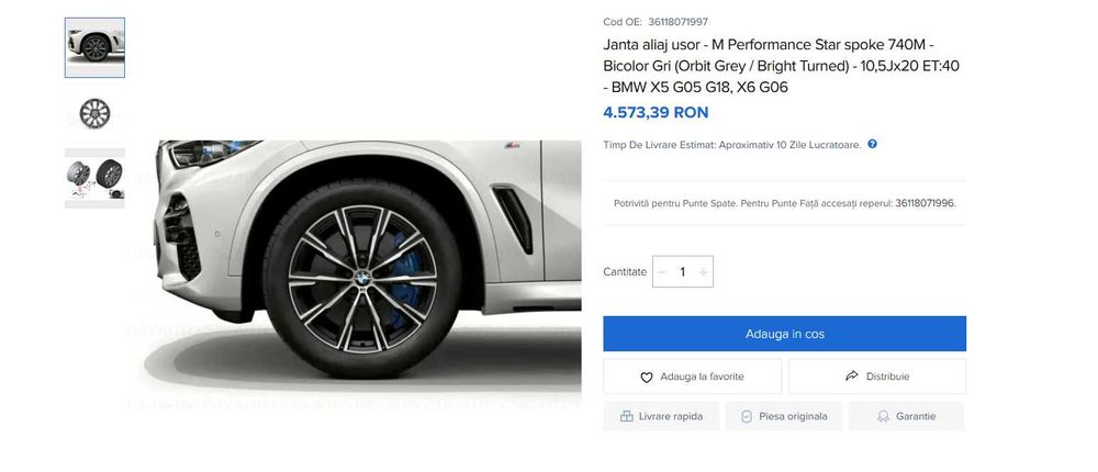 Roti BMW X6 / X5 cu anvelope de vara Bridgestone Alenza RFT * DOT 2021