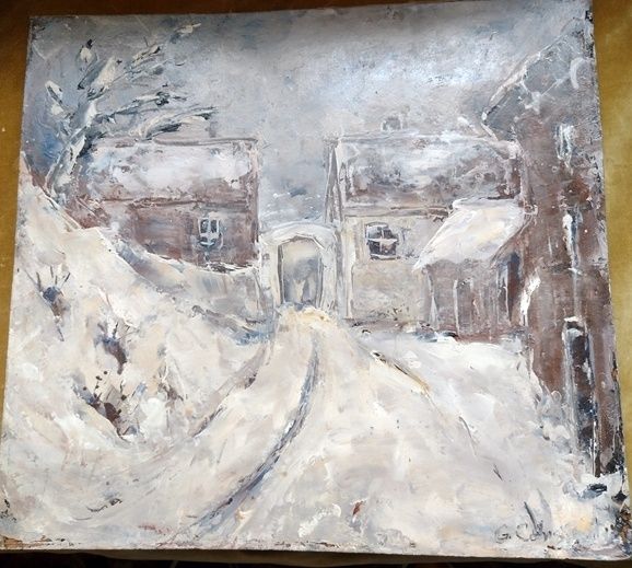 Tablou peisaj de iarna