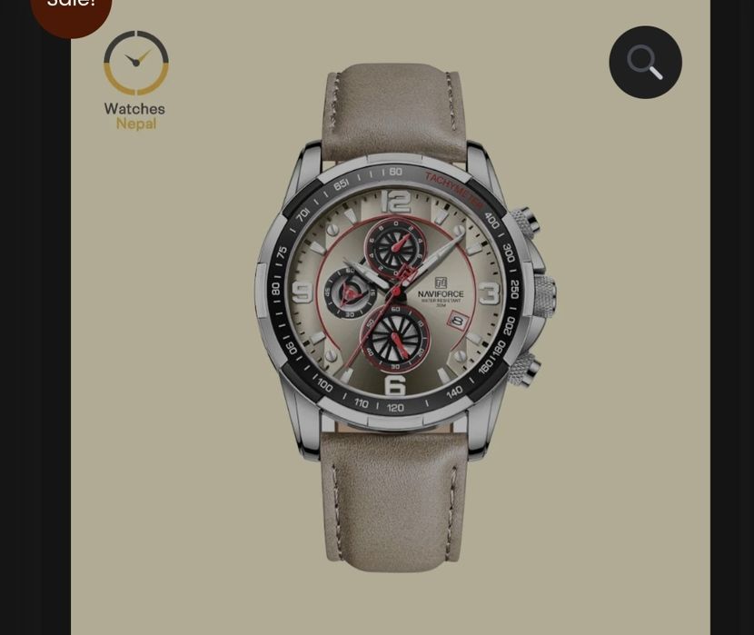 Ceas Naviforce NF8020 L.Ceas bărbătesc cu conograf curea din piele