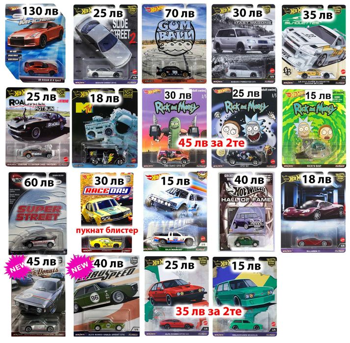 Хот Уилс Hot Wheels RLC, Fast Furious, Car Culture, Boulevard, Formula