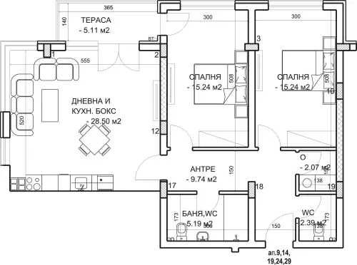 Продава се Тристаен апартамент в Пловдив, Тракия - 110 кв.м за 735 €/кв.м - Снимка #2