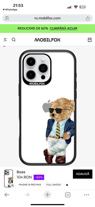 Husa iPhone 16 Pro Max Mobilfox BOSS