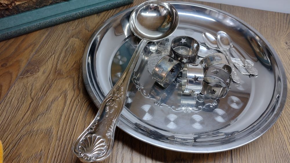 Голям посребрен черпак 31,5 см.