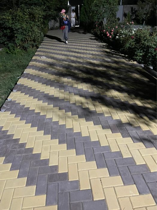 Кирпич Ромбик выбропрессованная брусчатка 6 см толщиной