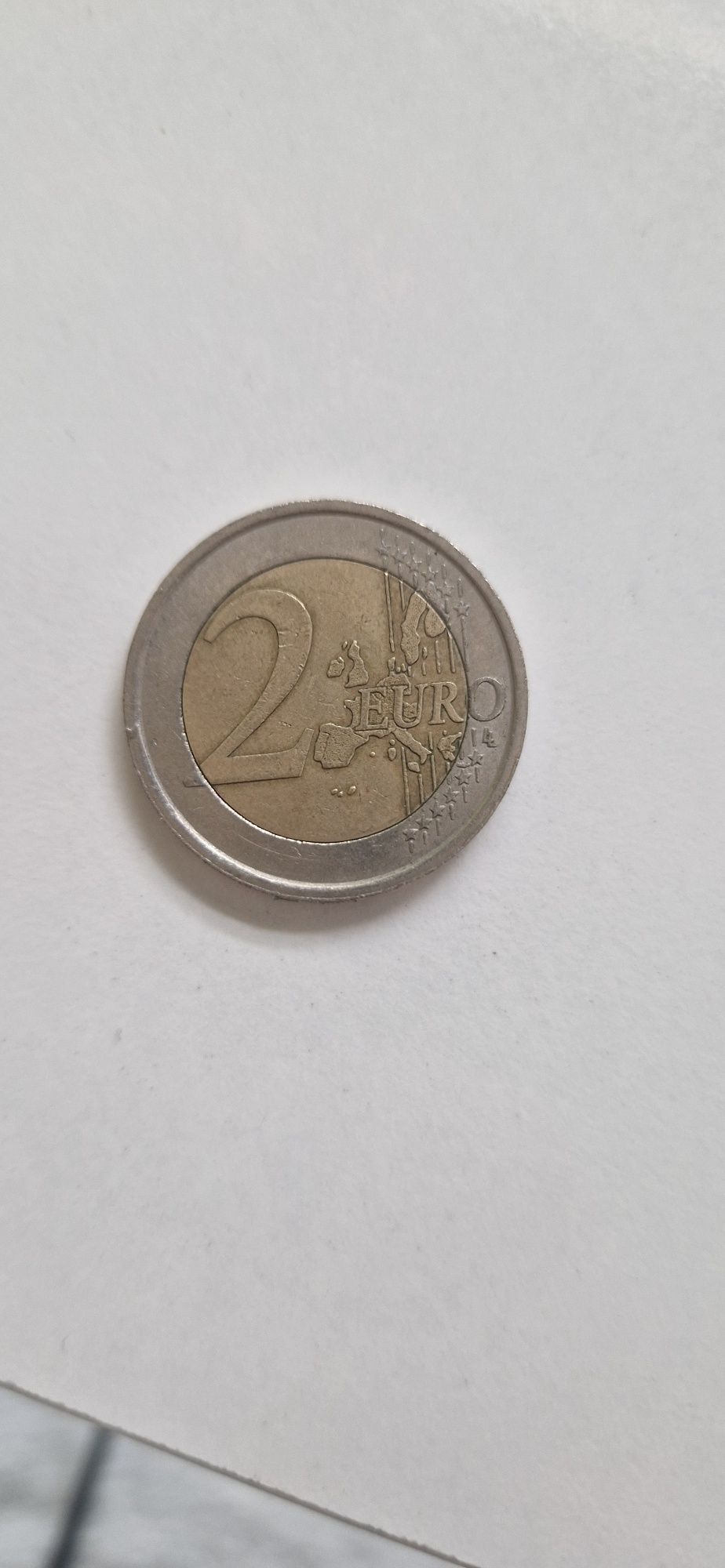 Рядка монета 2 Euro с лика на Данте Алигиери