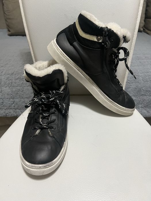 Ботинки кожаные зимние