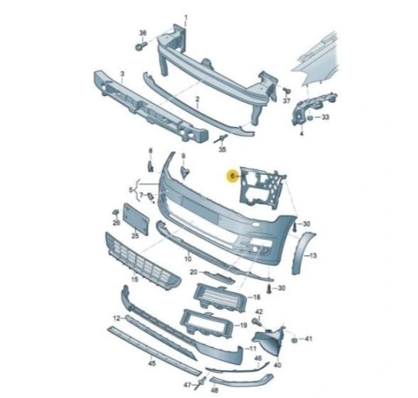 Suport bara fata VW Golf 7 (5K), 2017-, model GTI, partea dreapta,