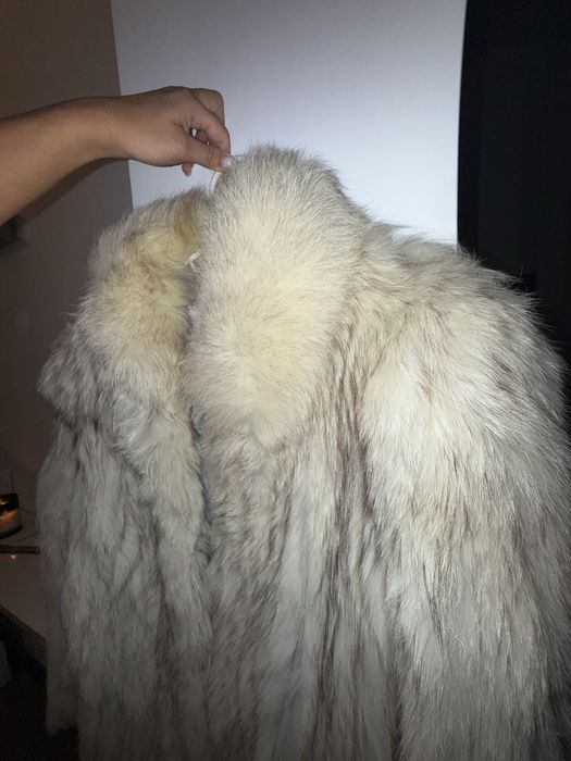Haina din blana naturala de vulpe