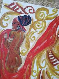 маслена картина гола жена африканка