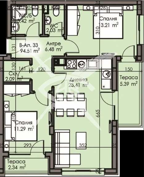 Продава се Тристаен апартамент в Бургас, Изгрев - 94 кв.м за 1257 €/кв.м - Снимка #1