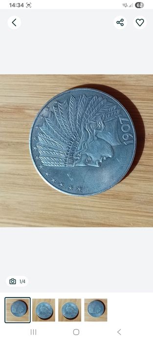 Moneda cu chip de indian