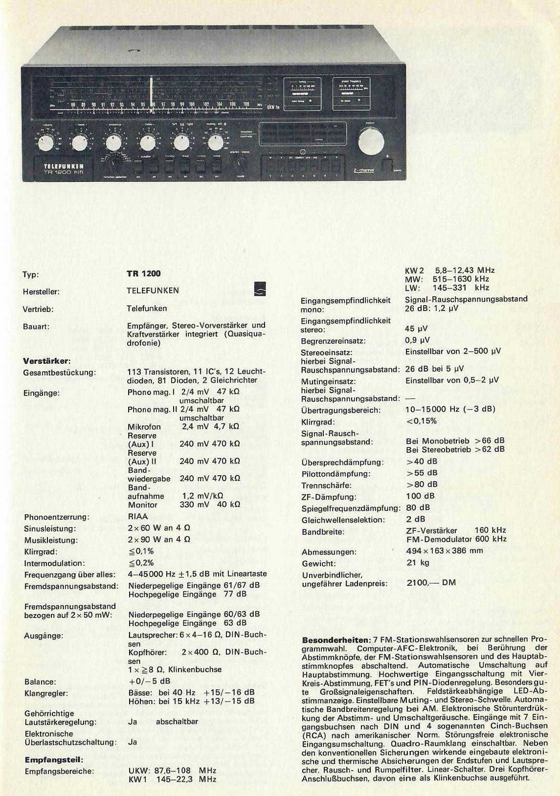 Telefunken TR 1200