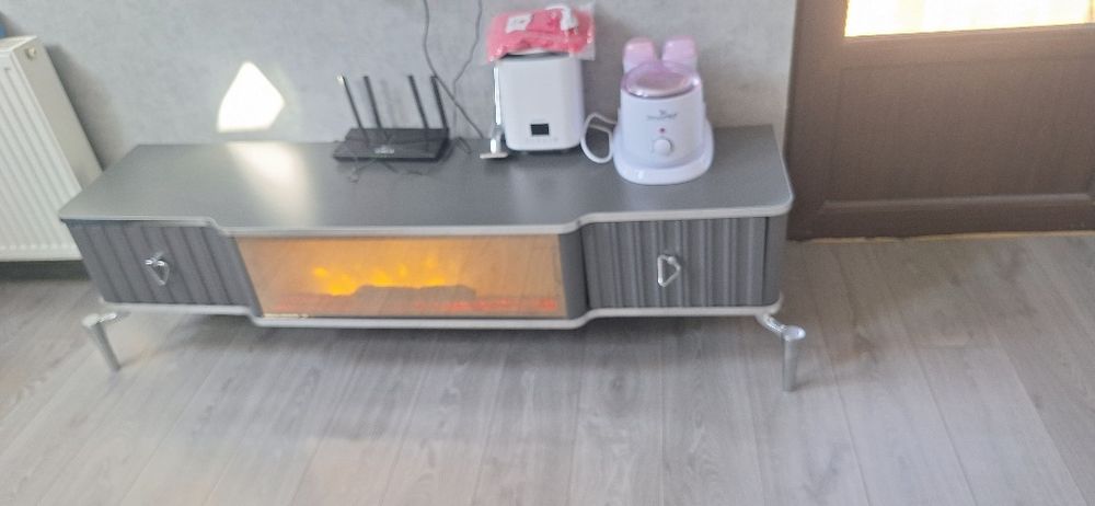 Comoda TV "VELAR" Gri antracit cu semineu electric
  - Model: DCCTV04