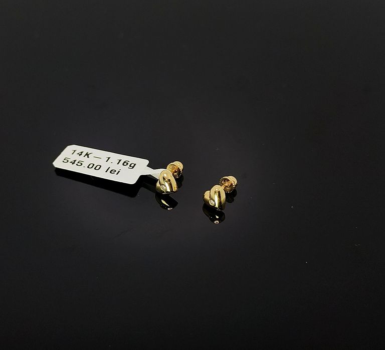 Bijuteria Royal cercei din aur 14k 1.16 gr