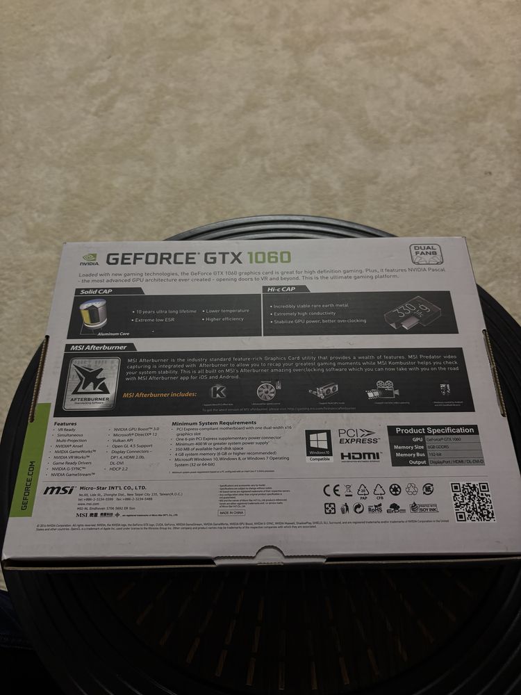 MSI GeForce GTX 1060 6GB OC