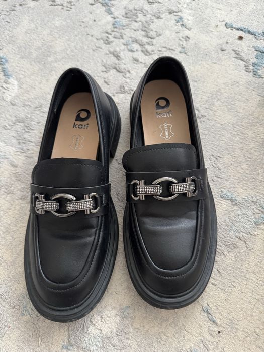 Женские кожанные лоферы