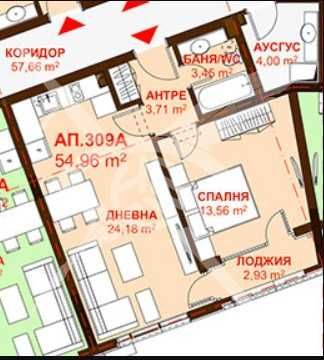 Двустаен апартамент в Сарафово 675 - 21435