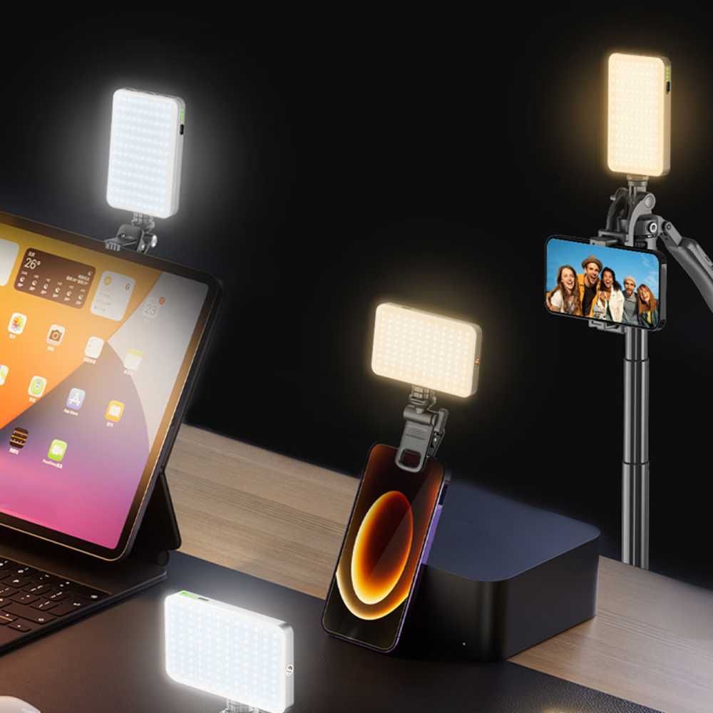 HSU D10 Ултра малка LED селфи лампа с 120 диода, 2500-9000 K, 3 режима