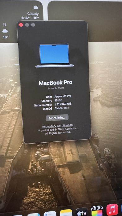 Macbook Pro 14” M1 Pro 1TB 16Gb Ram
